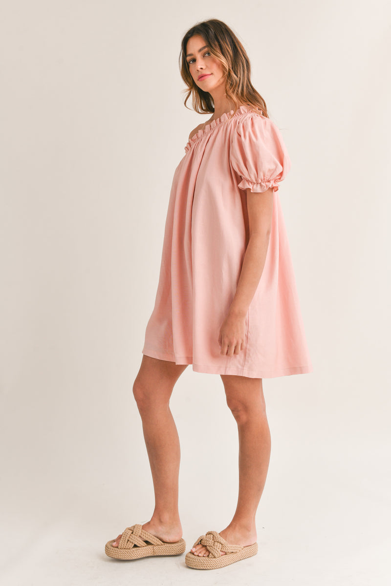 MAREN PUFF SLEEVE MINI DRESS