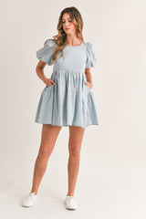 LAUREL PUFF SLEEVE MINI DRESS