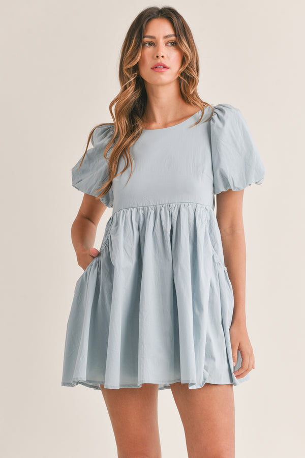 LAUREL PUFF SLEEVE MINI DRESS