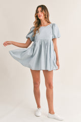 LAUREL PUFF SLEEVE MINI DRESS