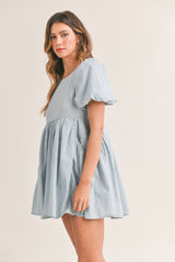 LAUREL PUFF SLEEVE MINI DRESS