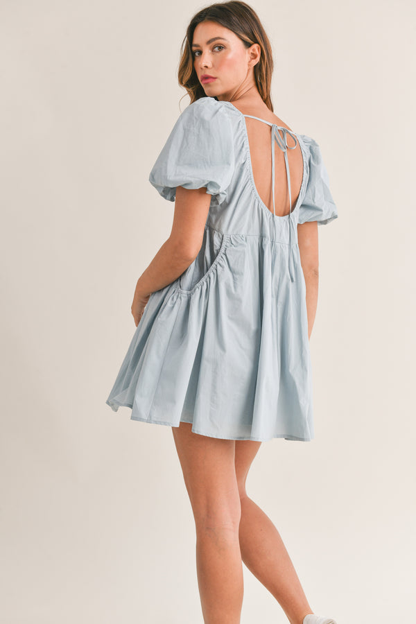 LAUREL PUFF SLEEVE MINI DRESS