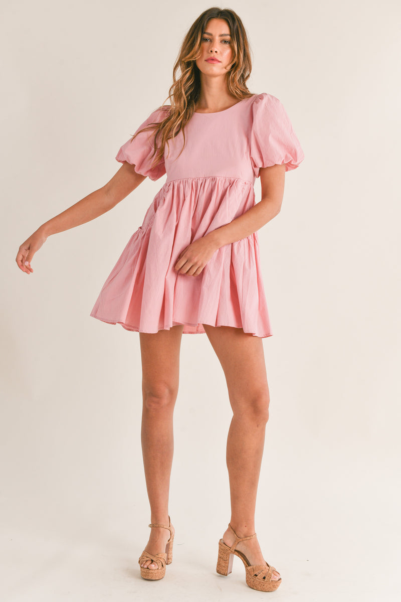 LAUREL PUFF SLEEVE MINI DRESS