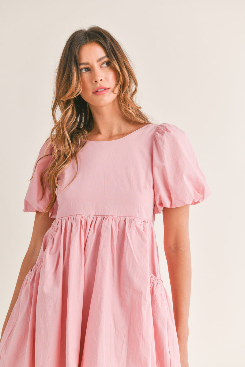 LAUREL PUFF SLEEVE MINI DRESS