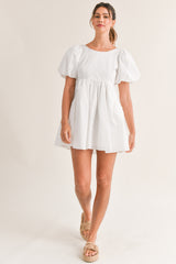 LAUREL PUFF SLEEVE MINI DRESS