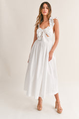 ITZEL BOW TIED MIDI DRESS