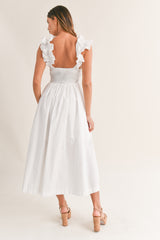 ITZEL BOW TIED MIDI DRESS