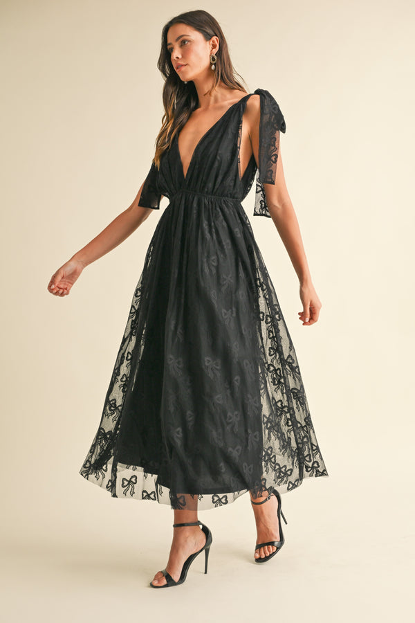 JENNIE BOW JACQUARD MIDI DRESS