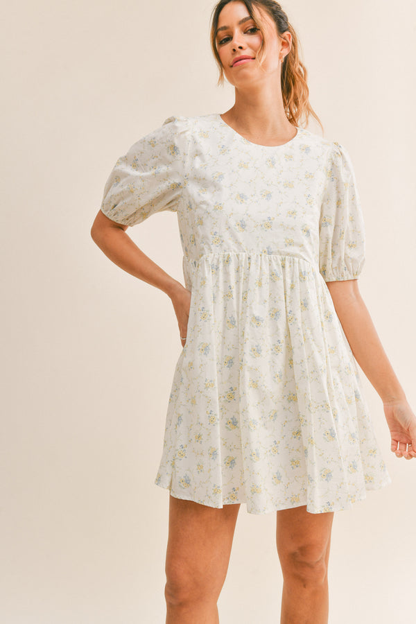 FIONA FLORAL PUFF SLEEVE DRESS