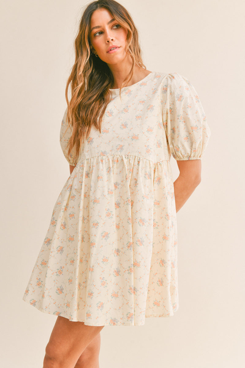 ALESSIA FLORAL PUFF SLEEVE DRESS