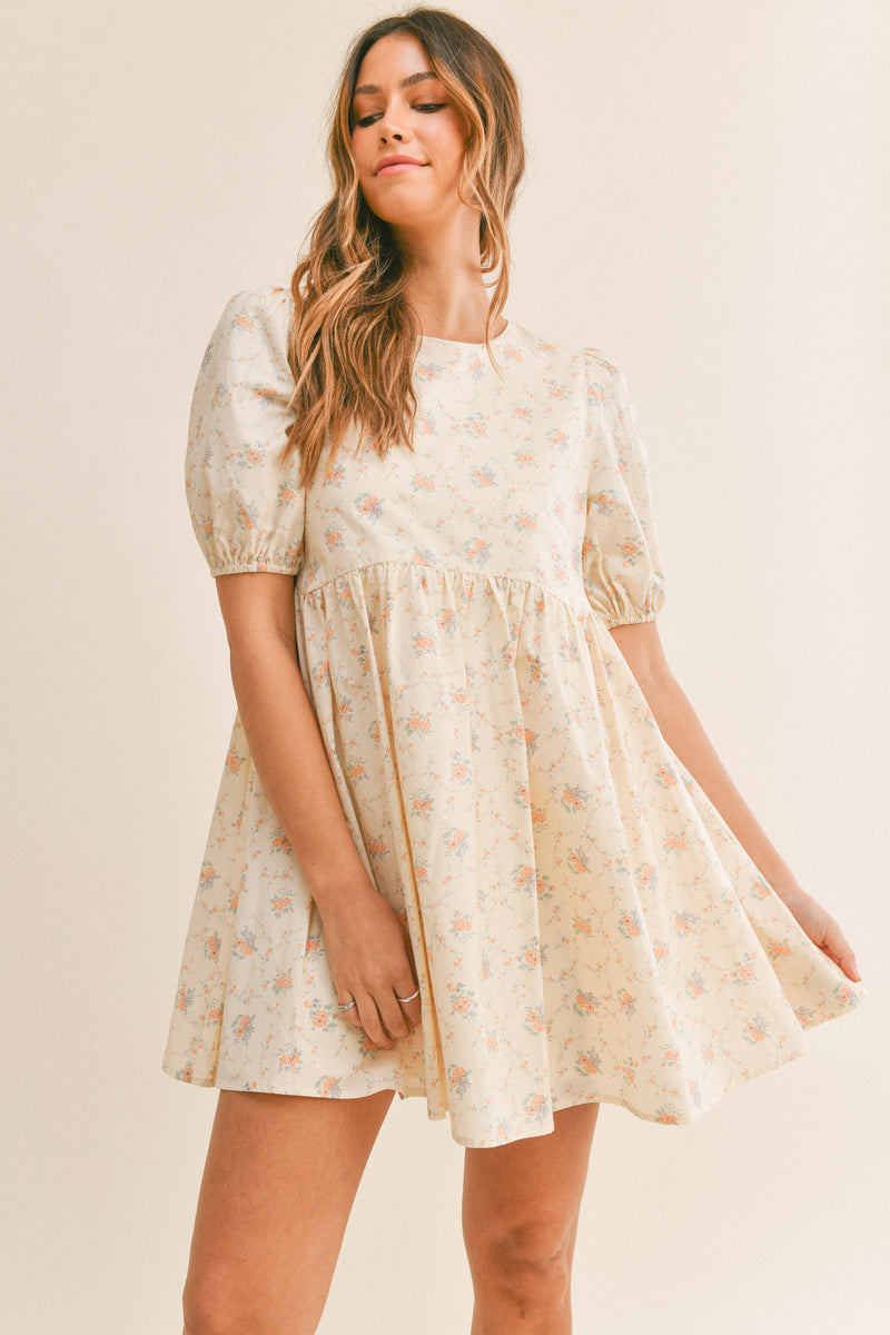 ALESSIA FLORAL PUFF SLEEVE DRESS