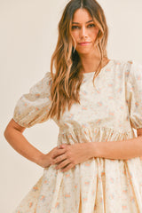 ALESSIA FLORAL PUFF SLEEVE DRESS