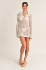 BRINLEY CROCHET KNIT DRESS
