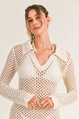 BRINLEY CROCHET KNIT DRESS