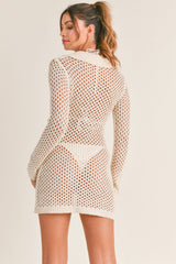 BRINLEY CROCHET KNIT DRESS