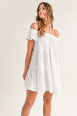 ANNIKA OFF SHOULDER MINI DRESS