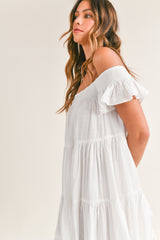 ANNIKA OFF SHOULDER MINI DRESS