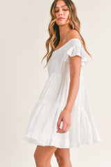 ANNIKA OFF SHOULDER MINI DRESS