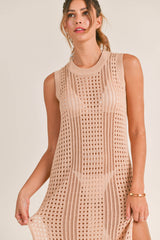 NYX SLEEVELESS CROCHET MIDI DRESS