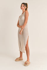 NYX SLEEVELESS CROCHET MIDI DRESS