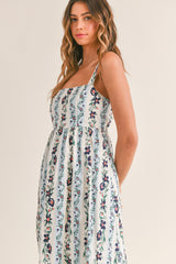 MINA TIERED FLORAL PRINT MAXI DRESS