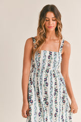 MINA TIERED FLORAL PRINT MAXI DRESS