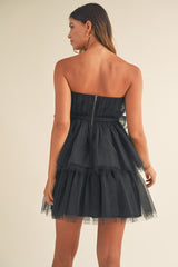 SOLVEIG TULLE TUBE MINI DRESS