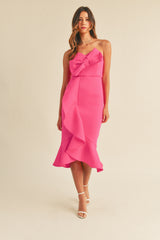 QUINN RIBBON MIDI DRESS