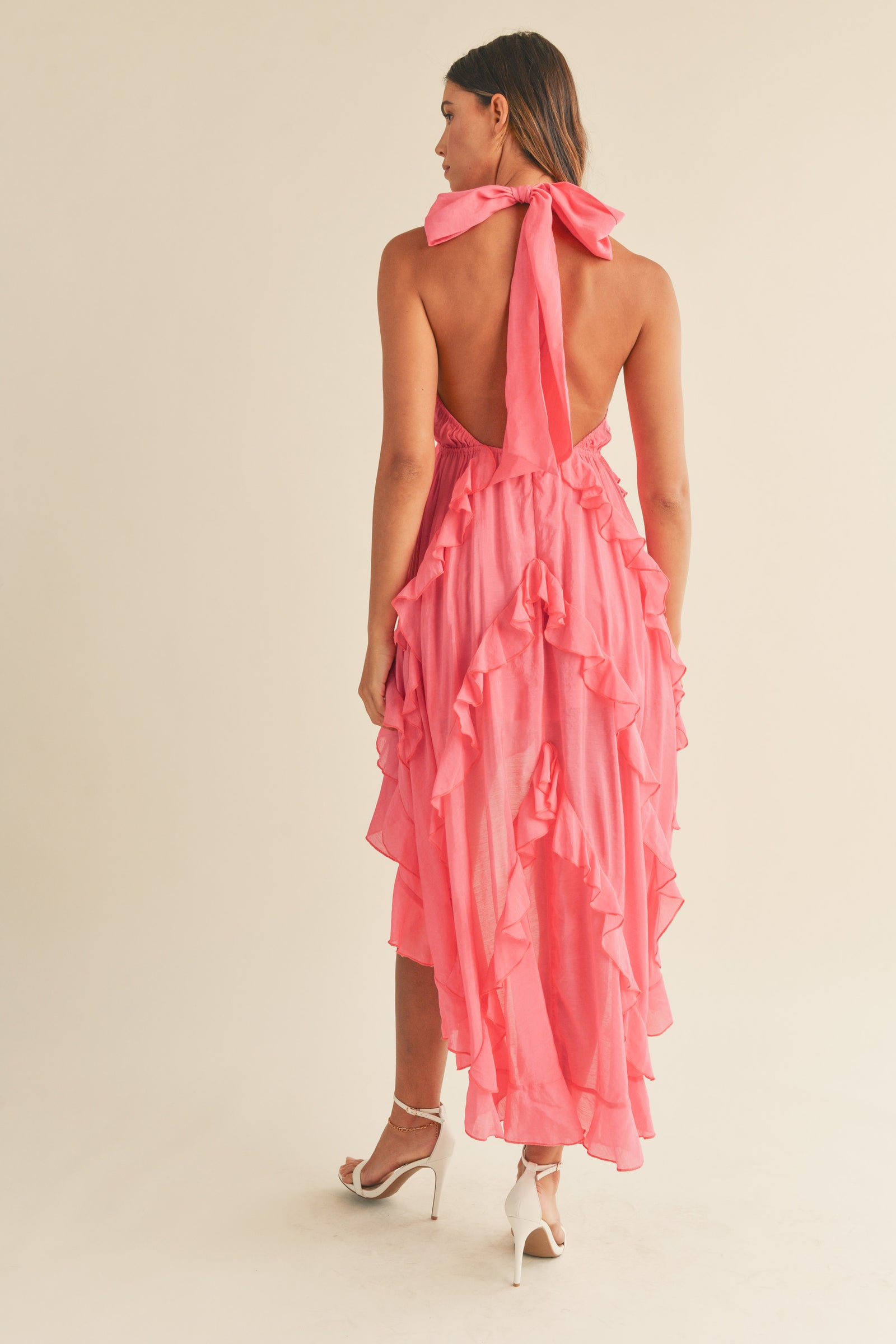 ARTEMIS ASYMETRICAL RUFFLE MAXI DRESS – Mable Clothing