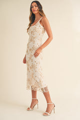 TIRIL BEADED SLEEVELESS MIDI DRESS