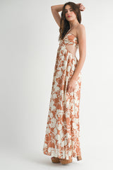 RIAN HALTER NECK CUTOUT DRESS