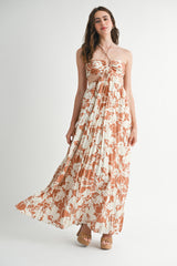 RIAN HALTER NECK CUTOUT DRESS