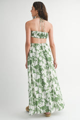 RIAN HALTER NECK CUTOUT DRESS