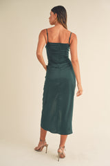 XIOMARA FRONT RUFFLE MIDI DRESS
