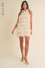 LIESL PUFFY RUFFLE MINI DRESS