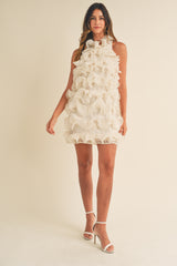 LIESL PUFFY RUFFLE MINI DRESS