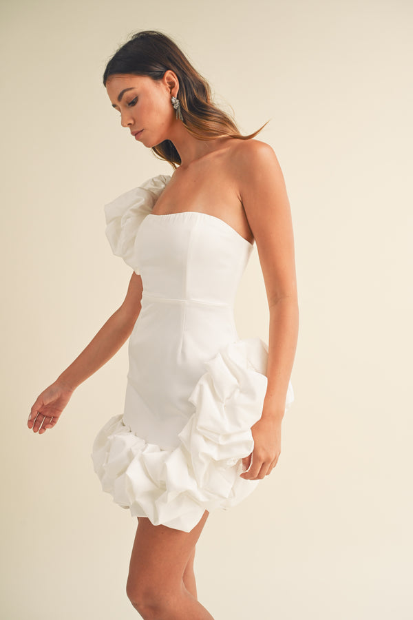MARKIA ONE SHOULDER MINI DRESS