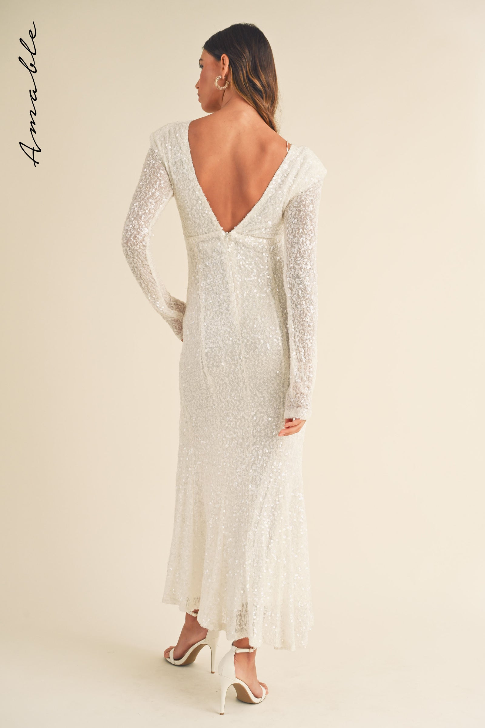 Guilia Sequined and Beaded deals Dress