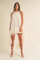 CLEMENCE LOW RUFFLE TULLE DRESS