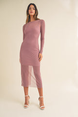 ELKE RHINESTONE MESH MAXI DRESS