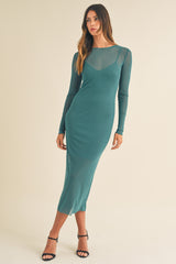 ELKE RHINESTONE MESH MAXI DRESS