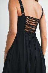 PALYN BUSTIER BODICE MIDI DRESS