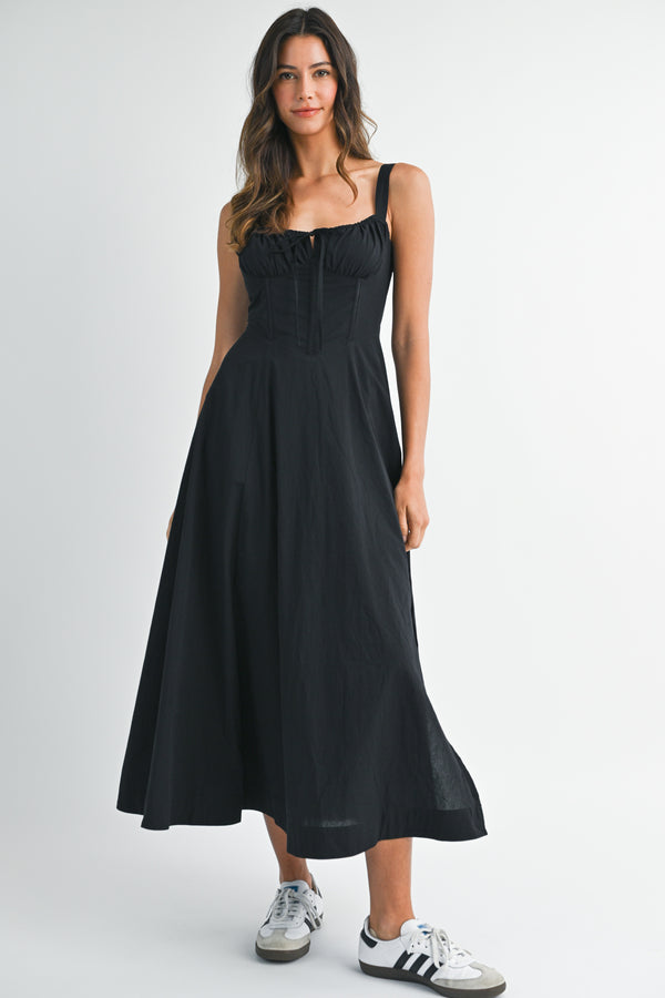 PALYN BUSTIER BODICE MIDI DRESS