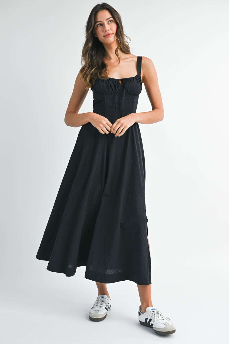 PALYN BUSTIER BODICE MIDI DRESS