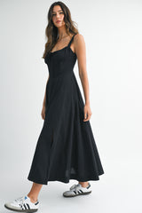PALYN BUSTIER BODICE MIDI DRESS