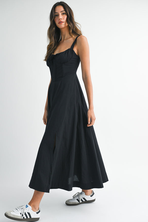PALYN BUSTIER BODICE MIDI DRESS