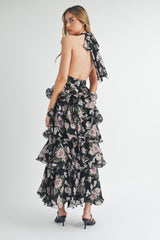 ORLA TIERED FLORAL MAXI DRESS