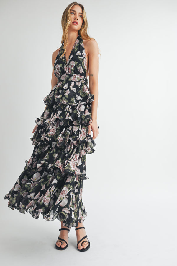 ORLA TIERED FLORAL MAXI DRESS