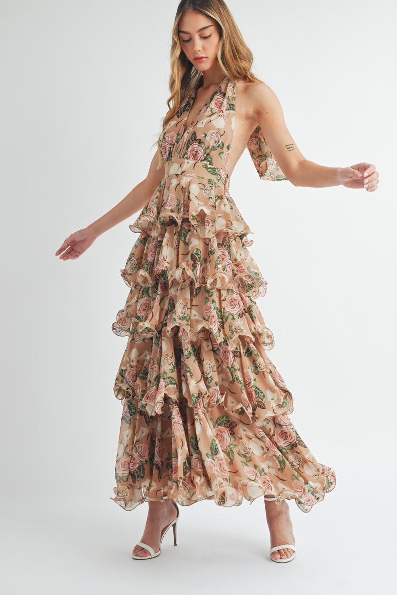 ORLA TIERED FLORAL MAXI DRESS