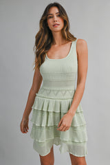 LYRA RUFFLE SWEATER MINI DRESS